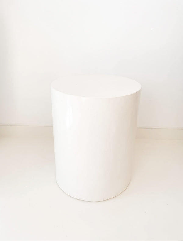 Concrete Side Table | White