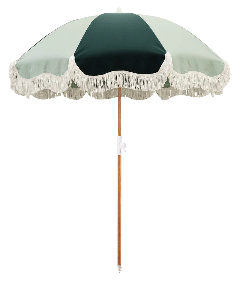 Holiday Beach Umbrella - 70's Panel Green