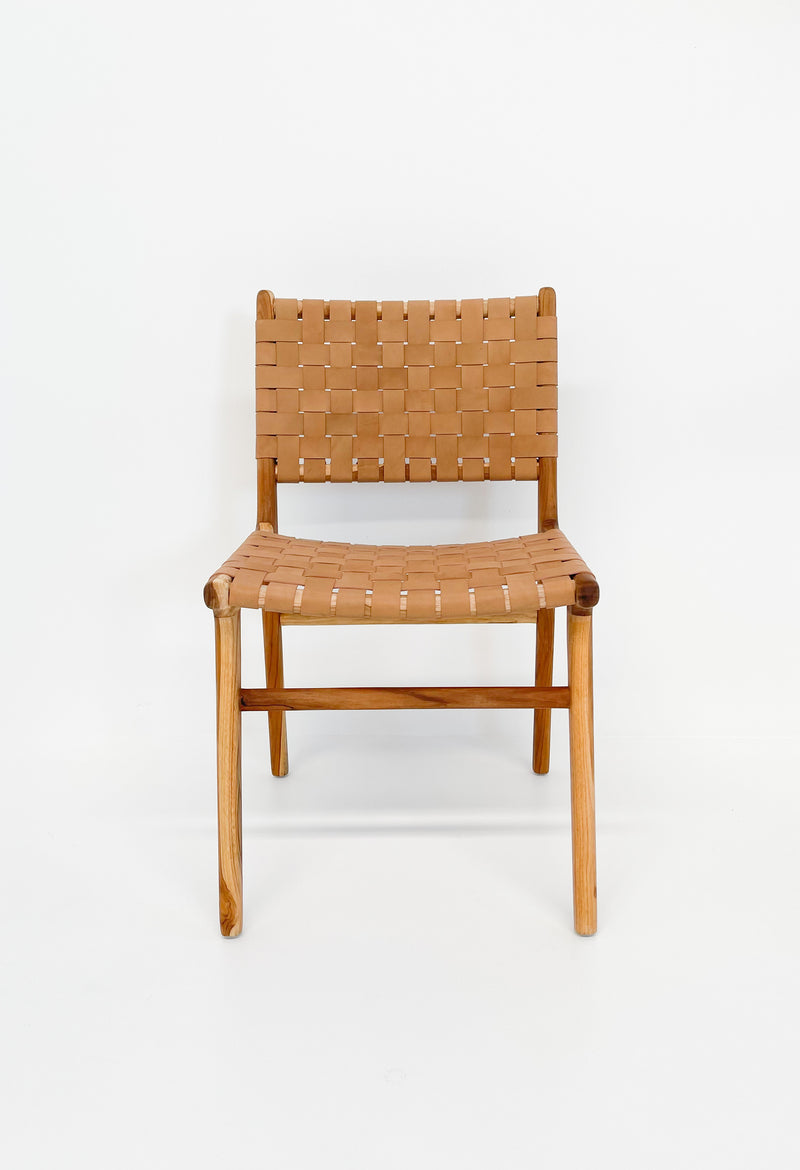Casa Palma Dining Chair | Woven Leather | PRE ORDER