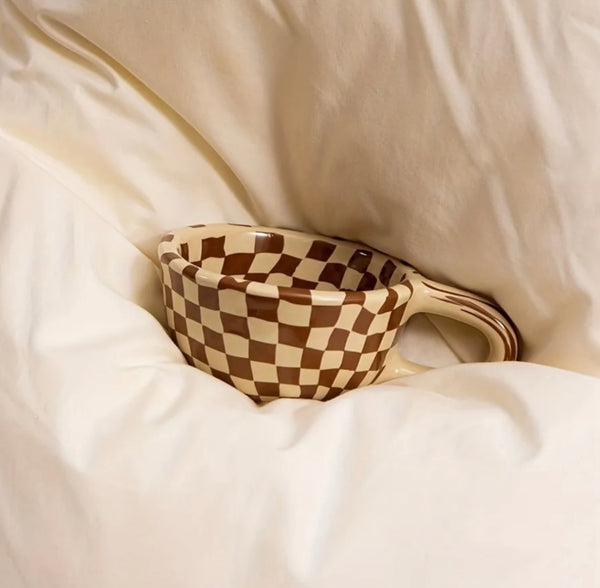 Checkered Coffee Cup