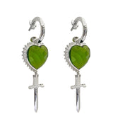Juliet Silver Earrings l Peridot Green