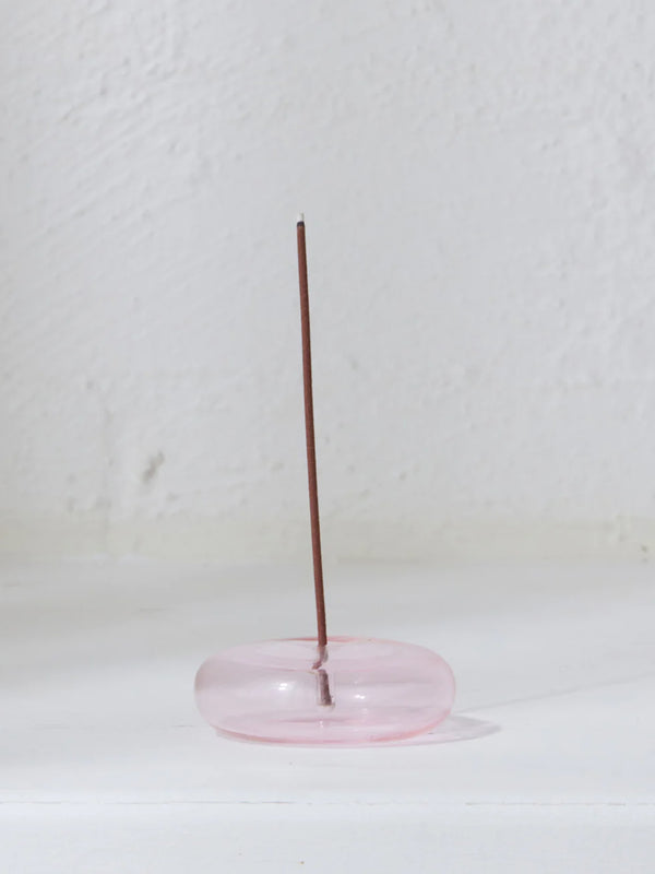 Gentle Habits Glass Vessel Incense Holder - Pink