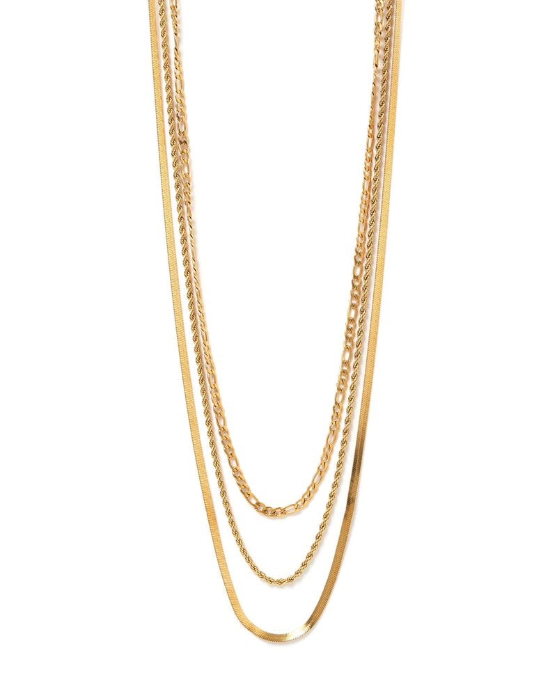 Electra Triple Stack Gold Necklace