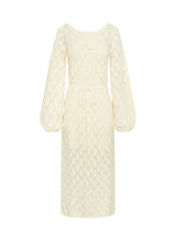 Claudia Scoop Back Knit Dress | Cream
