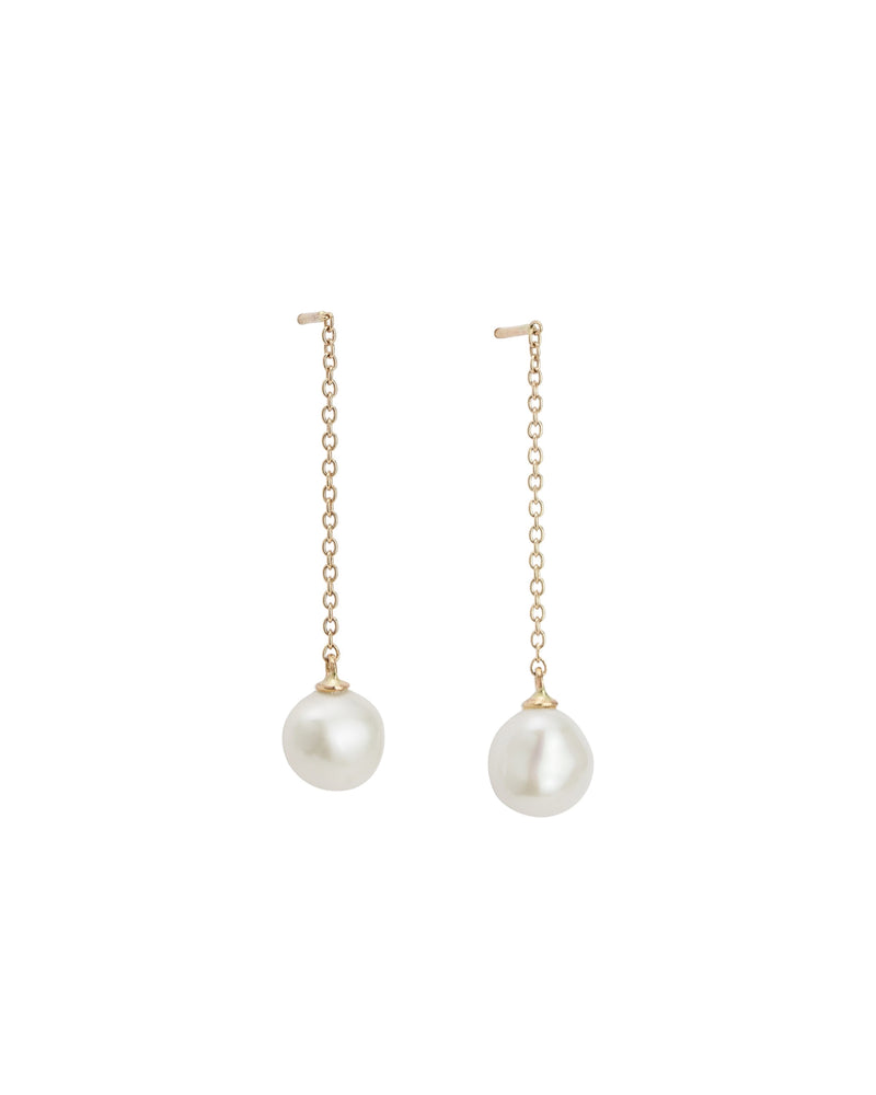 Ocean Pearl Chain Earrings