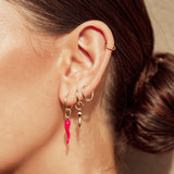 Cornicello Gold Charm Earrings | Small