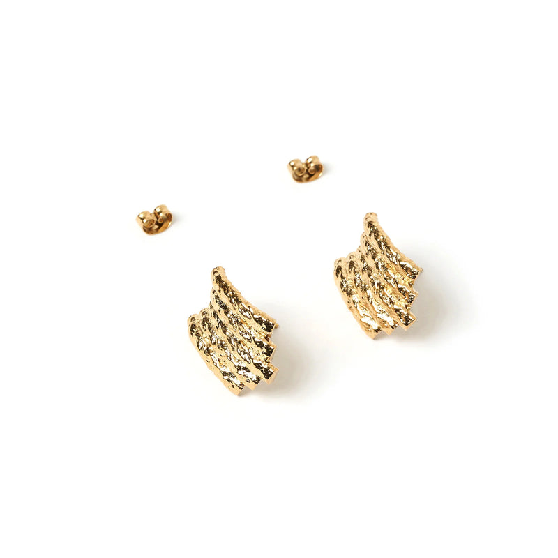 Coral Gold Earrings
