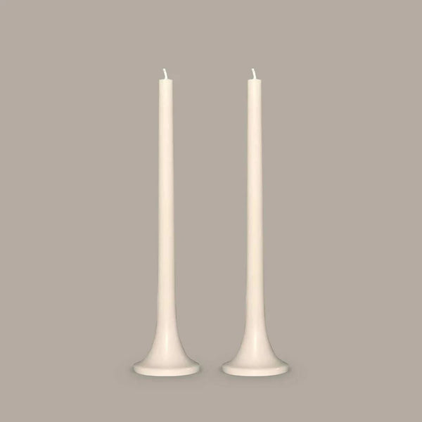 Tusk Tapers Candles | Stone | Set of 2