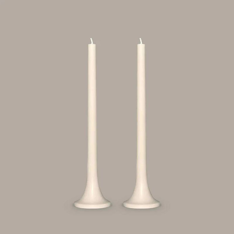 Tusk Tapers Candles | Stone | Set of 2