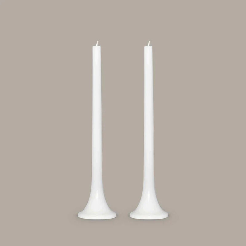 Tusk Tapers Candles | White | Set of 2