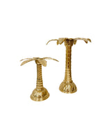 Brass Palm Candle Holders