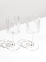 Fazeek Two Wave Wine Glasses (Set) - Clear