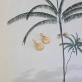 A La Collection Palm Tree Coin Earrings