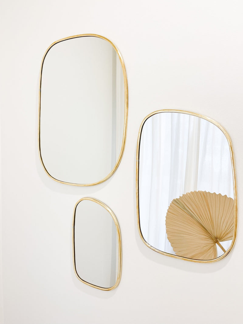 Haveli & Co Moroccan Brass Wall Mirror Set