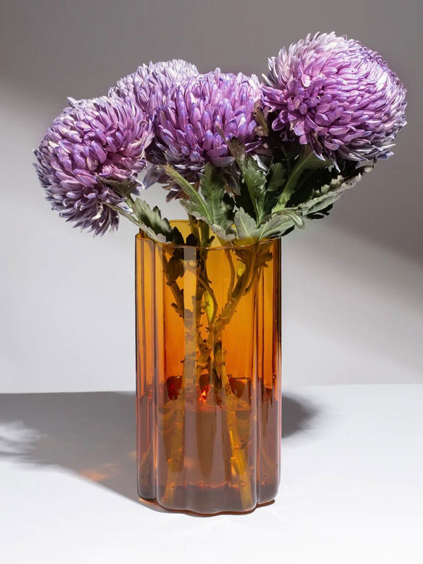 Fazeek Wave Vase - Amber