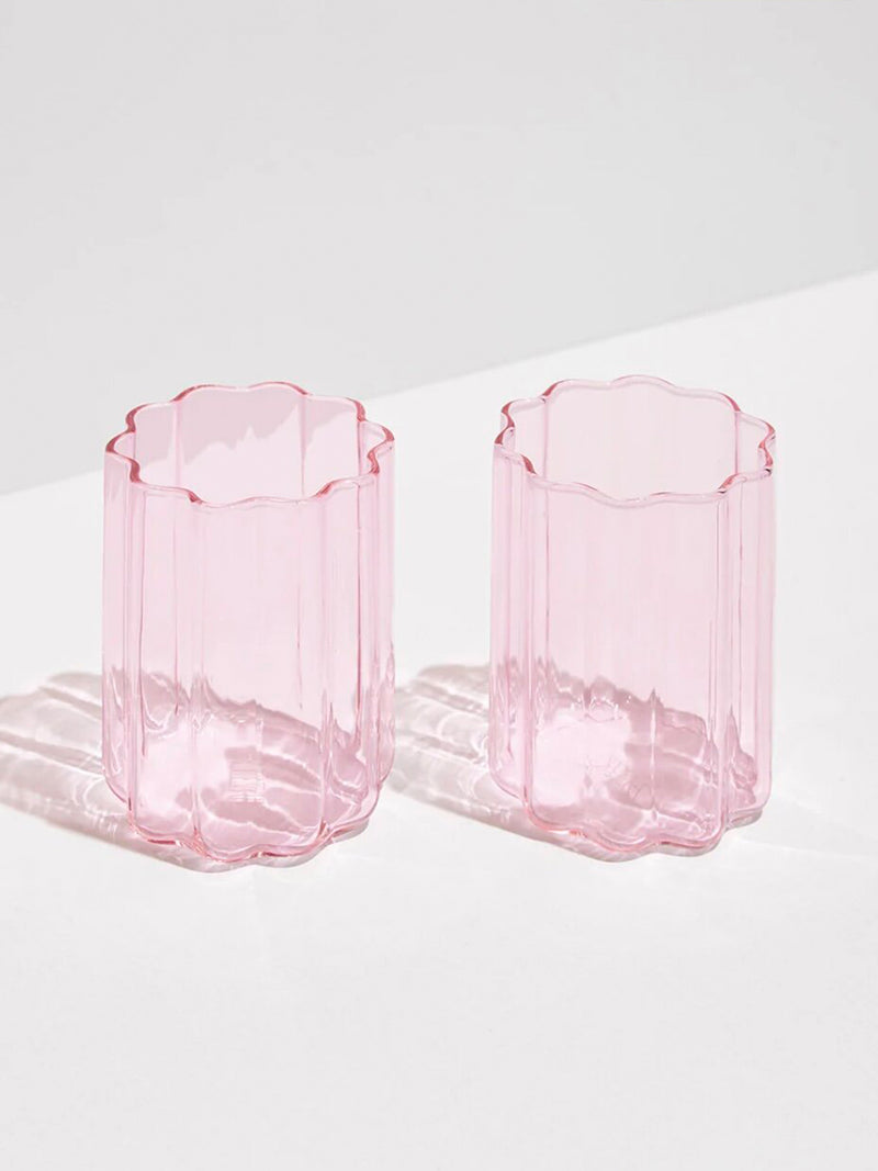 Fazeek Two Wave Glasses (Set) - Pink