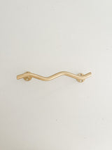 Haveli & Co Wavy Brass Drawer Handle - 22cm