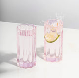 Fazeek Two Wave Highball Glasses (Set) - Pink