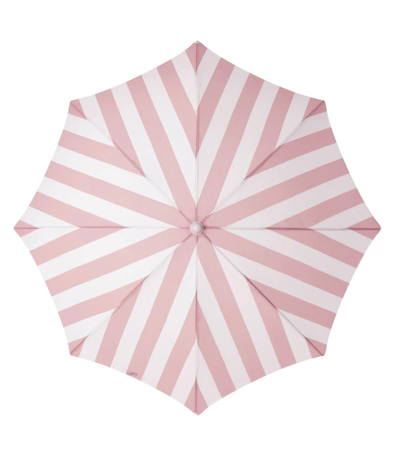 Business & Pleasure Co Holiday Beach Umbrella - Pink Crew Stripe